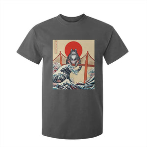 San Francisco Cat T Shirt For Kid Vintage Japanese Anime Kawaii Cat Sunset TS14 Dark Heather Print Your Wear