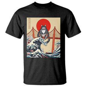 San Francisco Cat T Shirt Vintage Japanese Anime Kawaii Cat Sunset TS14 Black Print Your Wear