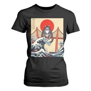 San Francisco Cat T Shirt For Women Vintage Japanese Anime Kawaii Cat Sunset TS14 Black Print Your Wear