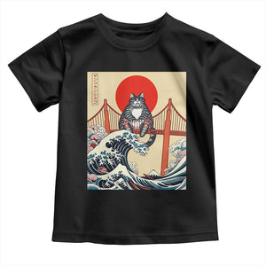San Francisco Cat Toddler T Shirt Vintage Japanese Anime Kawaii Cat Sunset TS14 Black Print Your Wear