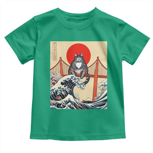 San Francisco Cat Toddler T Shirt Vintage Japanese Anime Kawaii Cat Sunset TS14 Irish Green Print Your Wear