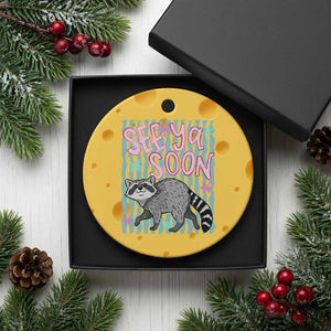 See Ya Soon Raccoon Ceramic Ornament Funny Last Day of School TS14 1pc Yellow Cheese Print Your Wear