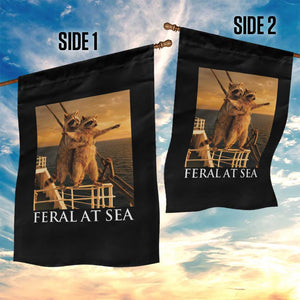 Vintage Feral At Sea Cruise Garden Flag Funny Raccoon Parody Movie TS14 Print Your Wear