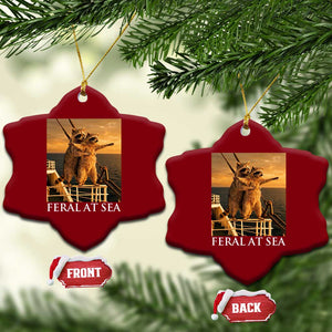 Vintage Feral At Sea Cruise Ceramic Ornament Funny Raccoon Parody Movie TS14 Print Your Wear