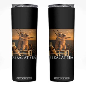 Vintage Feral At Sea Cruise Skinny Tumbler Funny Raccoon Parody Movie TS14 Black Print Your Wear