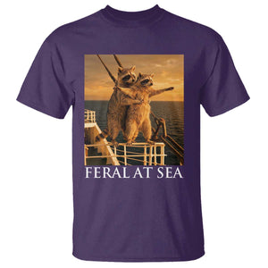 Vintage Feral At Sea Cruise T Shirt Funny Raccoon Parody Movie TS14 Purple Print Your Wear