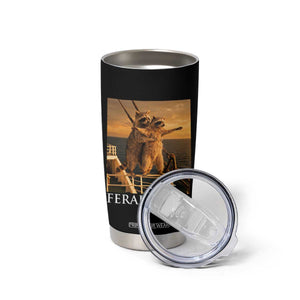 Vintage Feral At Sea Cruise Tumbler Cup Funny Raccoon Parody Movie TS14 Print Your Wear