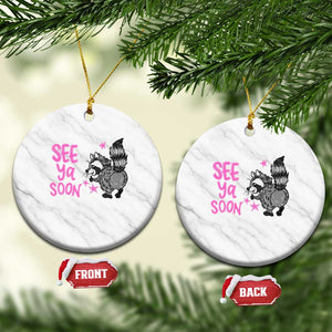 See Ya Soon Raccoon Ceramic Ornament Funny Last Day Of School TS14 1pc White Marble Print Your Wear