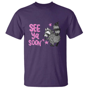 See Ya Soon Raccoon T Shirt Funny Last Day Of School TS14 Purple Print Your Wear