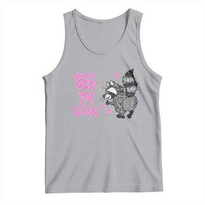 See Ya Soon Raccoon Tank Top Funny Last Day Of School TS14 Athletic Heather Print Your Wear