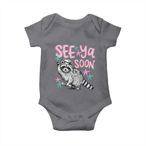 Funny Raccoon Graduation Baby Onesie Senior Grad 2026 See Ya Soon TS14 Charcoal Print Your Wear
