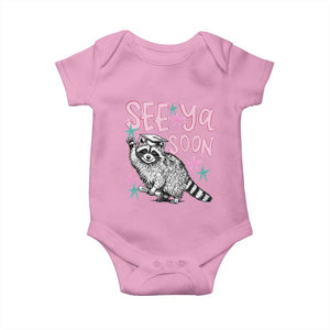 Funny Raccoon Graduation Baby Onesie Senior Grad 2026 See Ya Soon TS14 Light Pink Print Your Wear