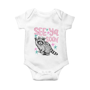 Funny Raccoon Graduation Baby Onesie Senior Grad 2026 See Ya Soon TS14 White Print Your Wear