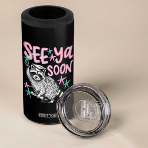 Funny Raccoon Graduation 4 in 1 Can Cooler Tumbler Senior Grad 2026 See Ya Soon TS14 Print Your Wear