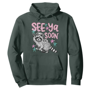 Funny Raccoon Graduation Hoodie Senior Grad 2026 See Ya Soon TS14 Dark Forest Green Print Your Wear