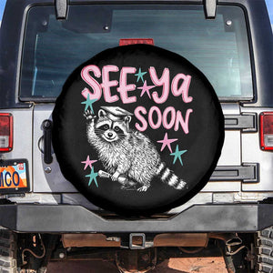 Funny Raccoon Graduation Spare Tire Cover Senior Grad 2026 See Ya Soon TS14 No hole Black Print Your Wear