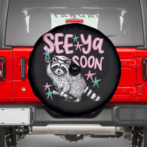Funny Raccoon Graduation Spare Tire Cover Senior Grad 2026 See Ya Soon TS14 Black Print Your Wear