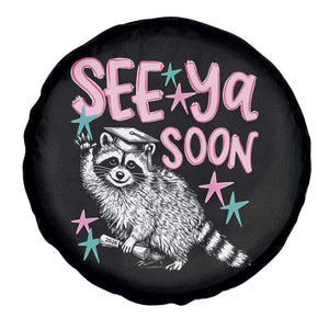Funny Raccoon Graduation Spare Tire Cover Senior Grad 2026 See Ya Soon TS14 Print Your Wear