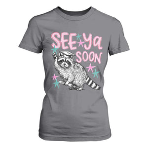 Funny Raccoon Graduation T Shirt For Women Senior Grad 2026 See Ya Soon TS14 Charcoal Print Your Wear