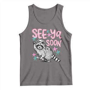 Funny Raccoon Graduation Tank Top Senior Grad 2026 See Ya Soon TS14 Deep Heather Print Your Wear