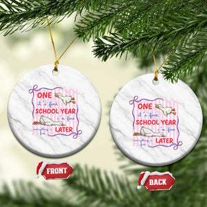 Striped One School Year Later Ceramic Ornament Funny Goose Teacher Summer TS14 1pc White Marble Print Your Wear