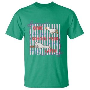 Striped One School Year Later T Shirt Funny Goose Teacher Summer TS14 Irish Green Print Your Wear