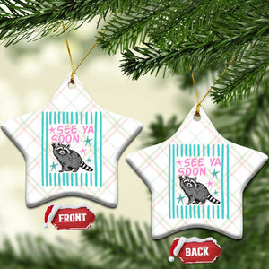 Striped Funny See Ya Soon Racoon Ceramic Ornament Last Day Of School Teacher TS14 Print Your Wear