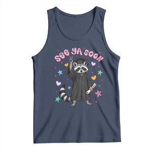 See Ya Soon Raccoon Tank Top Funny Raccoon Graduation 2026 TS14 Navy Print Your Wear