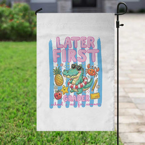 Later First Grader School's Out For Summer Garden Flag Last Day Of School Later Gator Alligator TS14 Print Your Wear