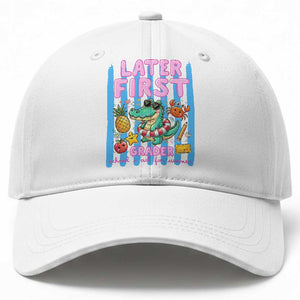Later First Grader School's Out For Summer Baseball Cap Last Day Of School Later Gator Alligator TS14 Print Your Wear