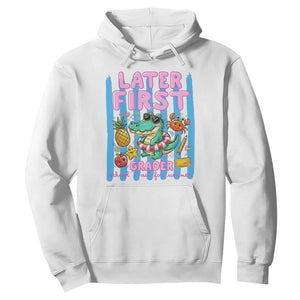 Later First Grader School's Out For Summer Hoodie Last Day Of School Later Gator Alligator TS14 White Print Your Wear