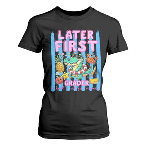 Later First Grader School's Out For Summer T Shirt For Women Last Day Of School Later Gator Alligator TS14 Black Print Your Wear