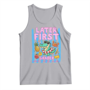 Later First Grader School's Out For Summer Tank Top Last Day Of School Later Gator Alligator TS14 Athletic Heather Print Your Wear