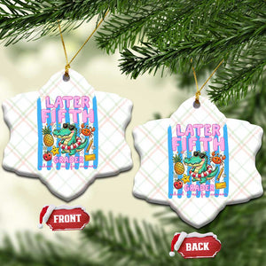 Later Fifth Grader School's Out For Summer Ceramic Ornament Last Day Of School Later Gator Alligator TS14 Print Your Wear