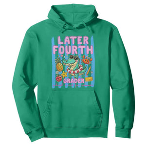 Later Fourth Grader School's Out For Summer Hoodie Last Day Of School Later Gator Alligator TS14 Irish Green Print Your Wear