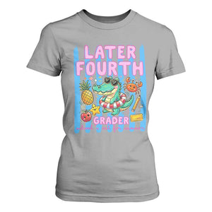 Later Fourth Grader School's Out For Summer T Shirt For Women Last Day Of School Later Gator Alligator TS14 Sport Gray Print Your Wear