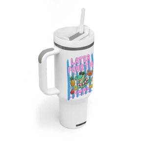 Later Fourth Grader School's Out For Summer Tumbler With Handle Last Day Of School Later Gator Alligator TS14 Print Your Wear