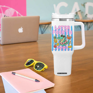 Later Fourth Grader School's Out For Summer Tumbler With Handle Last Day Of School Later Gator Alligator TS14 Print Your Wear