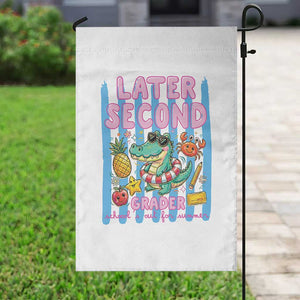 Later Second Grader School's Out For Summer Garden Flag Last Day Of School Later Gator Alligator TS14 Print Your Wear