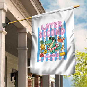 Later Second Grader School's Out For Summer Garden Flag Last Day Of School Later Gator Alligator TS14 Print Your Wear