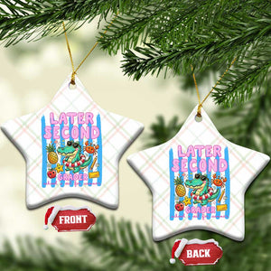 Later Second Grader School's Out For Summer Ceramic Ornament Last Day Of School Later Gator Alligator TS14 Print Your Wear