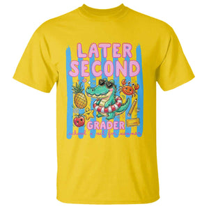 Later Second Grader School's Out For Summer T Shirt Last Day Of School Later Gator Alligator TS14 Daisy Print Your Wear