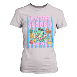 Later Second Grader School's Out For Summer T Shirt For Women Last Day Of School Later Gator Alligator TS14 Ice Gray Print Your Wear
