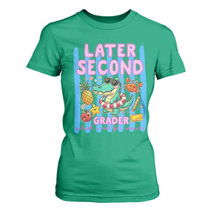 Later Second Grader School's Out For Summer T Shirt For Women Last Day Of School Later Gator Alligator TS14 Irish Green Print Your Wear