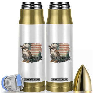 Bird Nerd Bullet Tumbler Funny Bird Watching Patriotic American Flag TS14 White Print Your Wear