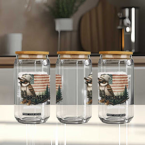 Bird Nerd Glass Can Funny Bird Watching Patriotic American Flag TS14 Print Your Wear