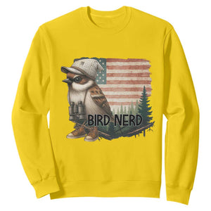 Bird Nerd Sweatshirt Funny Bird Watching Patriotic American Flag TS14 Daisy Print Your Wear