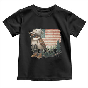 Bird Nerd Toddler T Shirt Funny Bird Watching Patriotic American Flag TS14 Black Print Your Wear