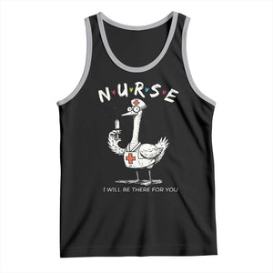 Funny Goose Nurse Tank Top I Will Be There For You Nursing Lovers Humor TS14 Black Athletic Heather Print Your Wear