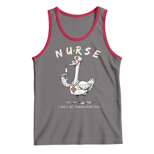 Funny Goose Nurse Tank Top I Will Be There For You Nursing Lovers Humor TS14 Deep Heather Red Print Your Wear